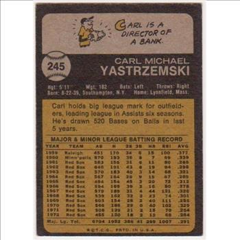 1973 Topps Carl Yastrzemski #245 Card - HOF'er