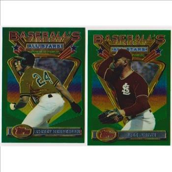 1993 Topps Finest Rickey Henderson #86 + Lee Smith #95 Card Pair