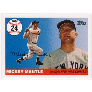 Mickey Mantle '55 Topps Style HR #24 2006 Topps #MHR24 Insert Card