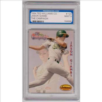 Graded Mint 9 Rookie - Jason Giambi 1994 Ted Williams Co. Minor League #123 Card