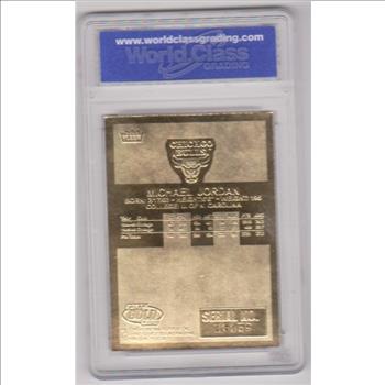 Graded Gem Mint 10 - Michael Jordan 1998 Fleer '86 Rookie Red Holo Refractor 23 Kt Gold Card