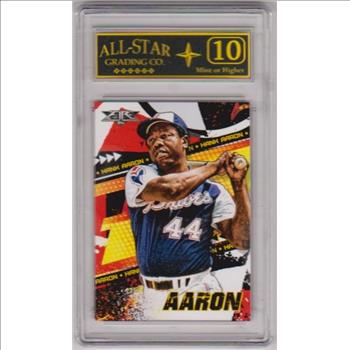 Graded 10 - Hank Aaron 2022 Topps Fire #194 Card