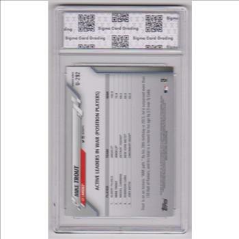 Graded Sigma Mint+ 9.5 - Mike Trout 2020 Topps Update #U-292 Card
