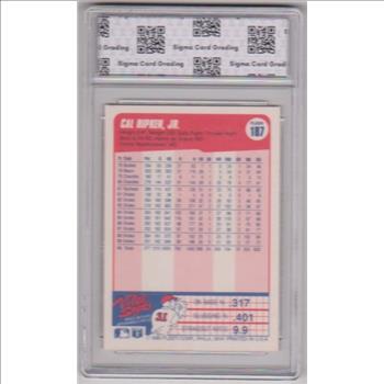 Graded Sigma Gem Mint 10 - Cal Ripken Jr. 1990 Fleer #187 Card