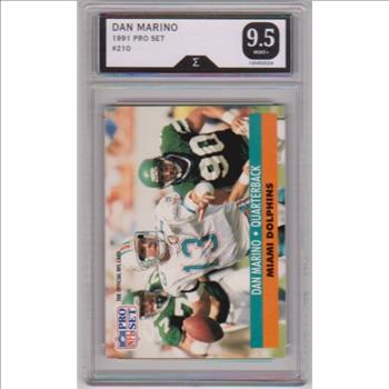 Graded Sigma Mint+ 9.5 - Dan Marino 1991 Pro Set #210 Card