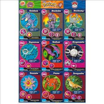 1999 Pokemon Master Trainer Collector Set Uncut 9 Card Sheet #4