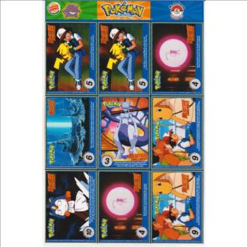 1999 Pokemon Master Trainer Collector Set Uncut 9 Card Sheet #4