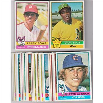 25 Different 1976 Topps Baseball Cards w/ Vida Blue + More