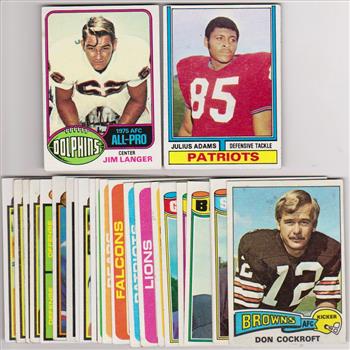 24 Different 1970's Topps Football Cards (1974-1979) w/ Jim Langer+ More
