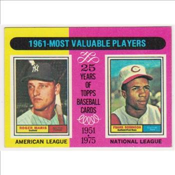 1975 Topps Roger Maris/Frank Robinson #199 Card