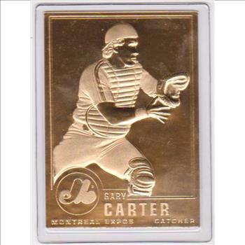 22kt Gold - GARY CARTER 1996 Danbury Mint Gold Card - HOF'er