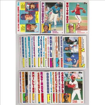 50 Different 1984 Topps Baseball Cards w/ Steve Carlton/Tom Seaver/Steve Rogers + More