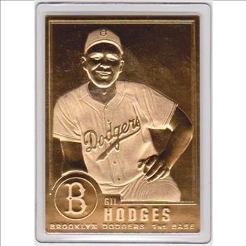 22 kt Gold - GIL HODGES 1996 Danbury Mint Gold Card