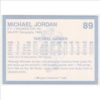 Michael Jordan 1990 North Carolina #89 College Card