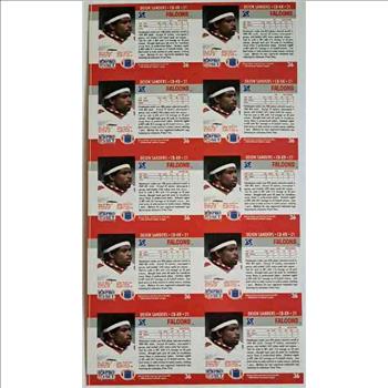 Uncut Sheet - 1990 Pro Set Deion Sanders #36 Ten Card Sheet