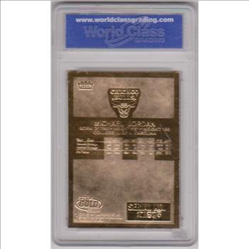 Graded Gem Mint 10 - Michael Jordan 1998 Fleer '86 Rookie Style Red/White/Blue Border 23 Kt Gold Card