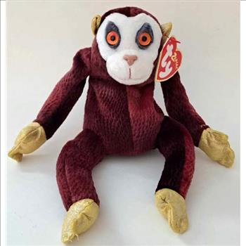 2000 Ty Beanie Baby Zodiac Monkey - With Original Tags