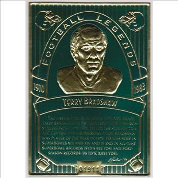 1993 Legendary Foils Terry Bradshaw Sculpted Card With COA