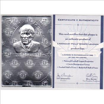 1993 Legendary Foils Terry Bradshaw Sculpted Card With COA