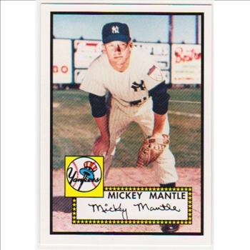 Mickey Mantle 1952 Topps #311 Rookie Commemorative Card - 2006 Topps #25 Rookie Of The Week Card