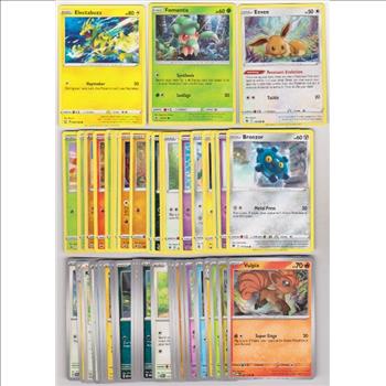 50 Different Pokemon Trading Cards w/ Electabuzz + More
