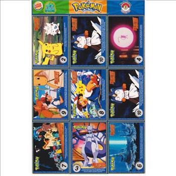 1999 Pokemon Master Trainer Collector Set 9 Card Uncut Sheet #6