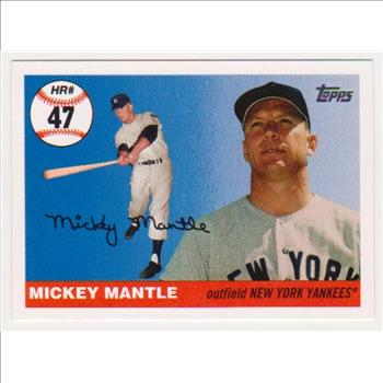 Mickey Mantle '55 Topps Style HR #47 2006 Topps #MHR47 Insert Card
