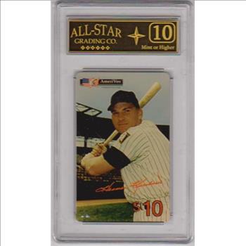 Graded 10 - Harmon Killebrew 1994 Amerivox $10 Phone Card