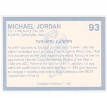 Michael Jordan 1990 North Carolina #93 College Card