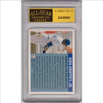 Graded 9 - Ken Griffey, Jr. 1992 Front Row Hologram #2 of 3 Card