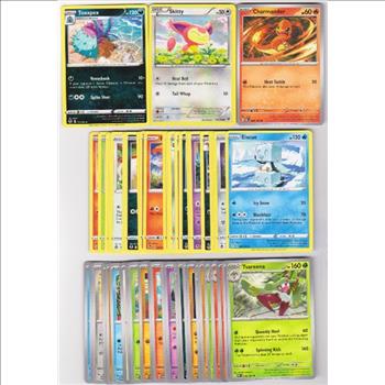 50 Different Pokemon Trading Cards w/ Charmander + More
