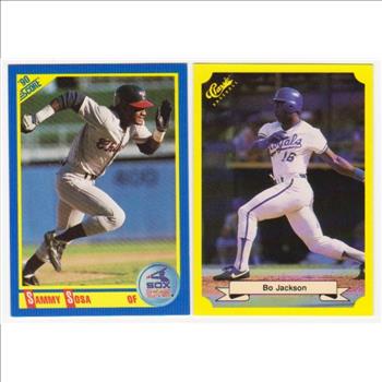 Rookies - Bo Jackson 1987 Classic + Sammy Sosa 1990 Score Rookie Pair