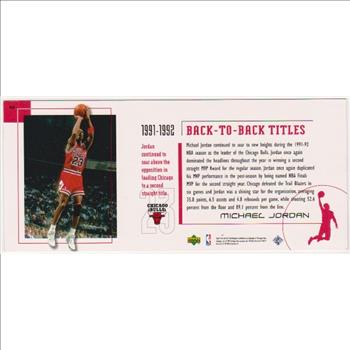 1999 Upper Deck Michael Jordan Career Set Jumbo #CC2 Card