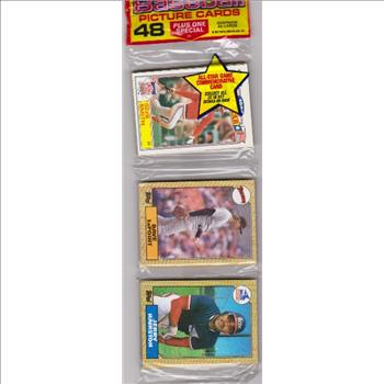 1987 Topps Baseball 49 Card Rack Pack w/ Ozzie Smith On Front