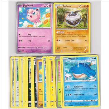 25 Different Pokemon Trading Cards w/ Jigglypuff + More