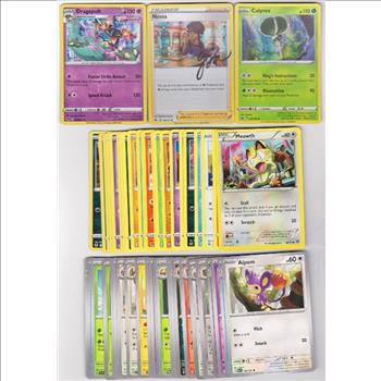 50 Different Pokemon Trading Cards w/ 3 HOLOS + More