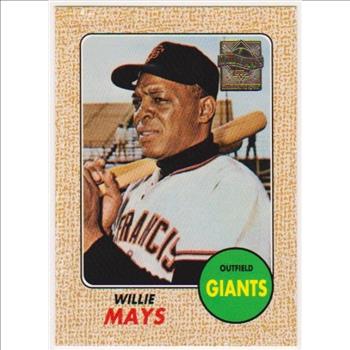 Willie Mays 1968 Topps #50 Commemorative Card - 1997 Topps #22 Insert Card