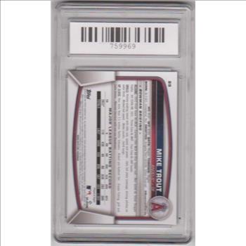 Graded Mint 9 - Mike Trout 2023 Bowman #89 Card