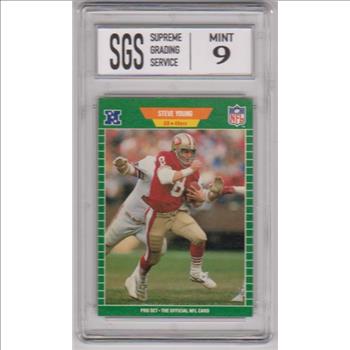 Graded Mint 9 - Steve Young 1989 Pro Set #388 Card