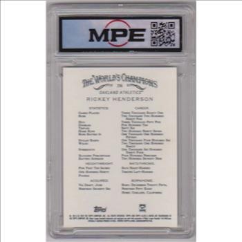 Graded MPE Gem Mint 10 - Rickey Henderson 2024 Topps Allen & Ginter #256 Card