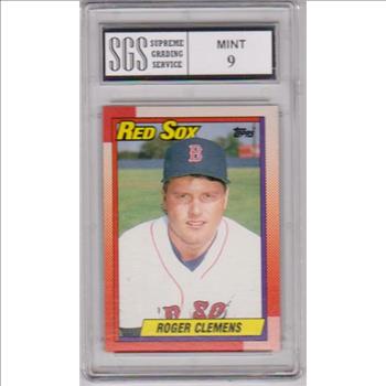 Graded Mint 9 - Roger Clemens 1990 Topps #245 Card