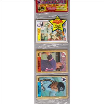 1987 Topps Baseball 49 Card Rack Pack w/ Wade Boggs On Front