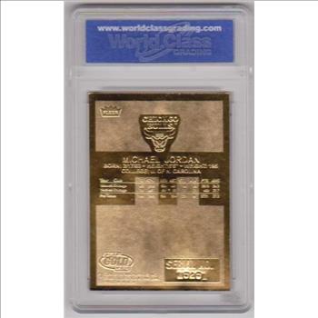 Graded Gem Mint 10 - Michael Jordan 1998 Fleer '86 Rookie Prism Holo Refractor 23 Kt Gold Card