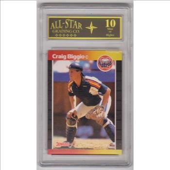 Rookie Graded 10 - Craig Biggio 1989 Donruss #561 Card