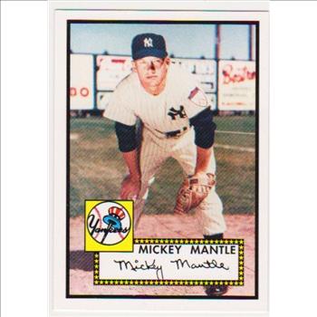 Mickey Mantle 1952 Topps #311 Rookie Commemorative Card - 2006 Topps #25 Rookie Of The Week Card
