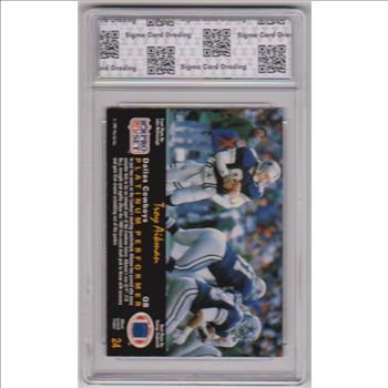 Graded Sigma Mint 8.5 - Troy Aikman 1991 Pro Set Platinum #24 Card