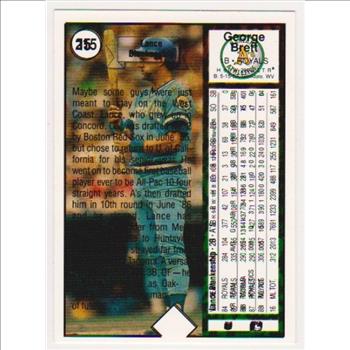  Error - George Brett 1989 Upper Deck w/ Brett/Blankenship Double Print Back - Rare Misprint