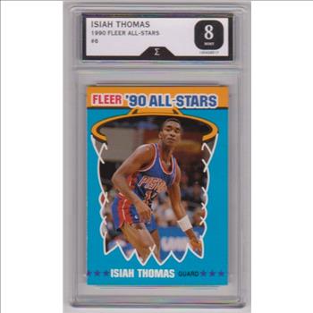 Graded Sigma 8 - Isiah Thomas 1990 Fleer All-Stars #6 Card