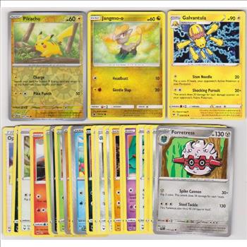 25 Different Pokemon Trading Cards w/ Pikachu REVERSE HOLO + More
