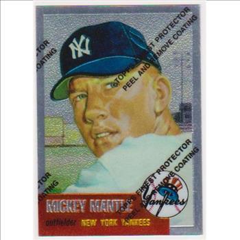 Mickey Mantle 1953 Topps Finest #82 Commemorative Card - 1996 Topps #3 of 19 Insert Card
